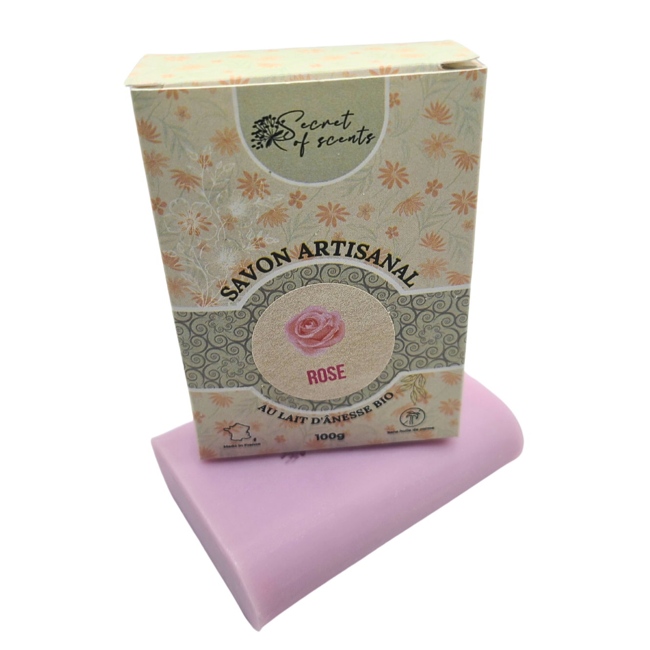Savon au lait d'ânesse bio- Rose