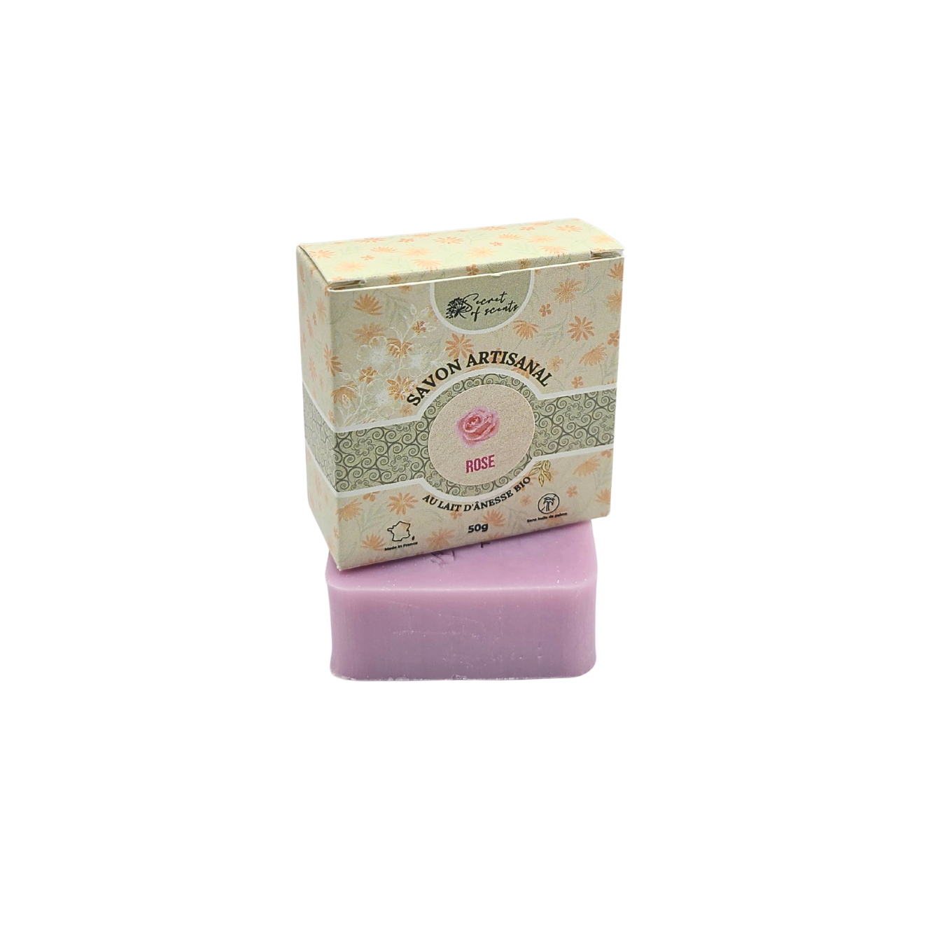 Savon au lait d'ânesse bio- Rose