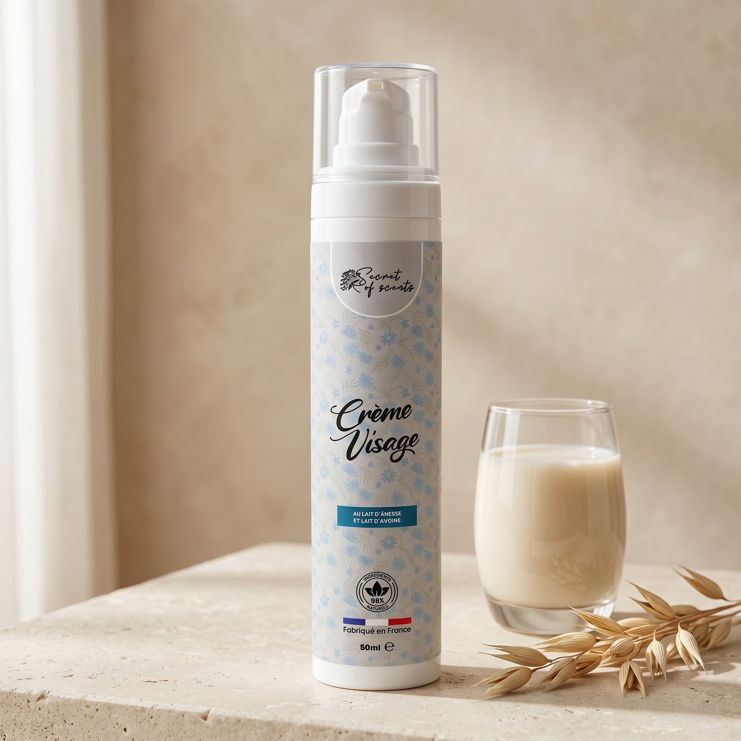 Crème visage - Lait d'ânesse & avoine