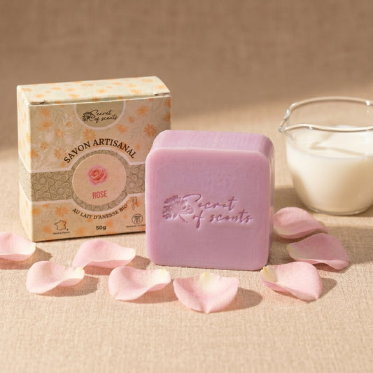 Savon au lait d'ânesse bio- Rose