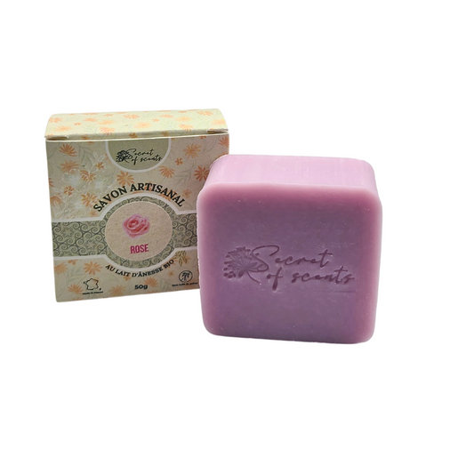 Savon au lait d'ânesse bio- Rose